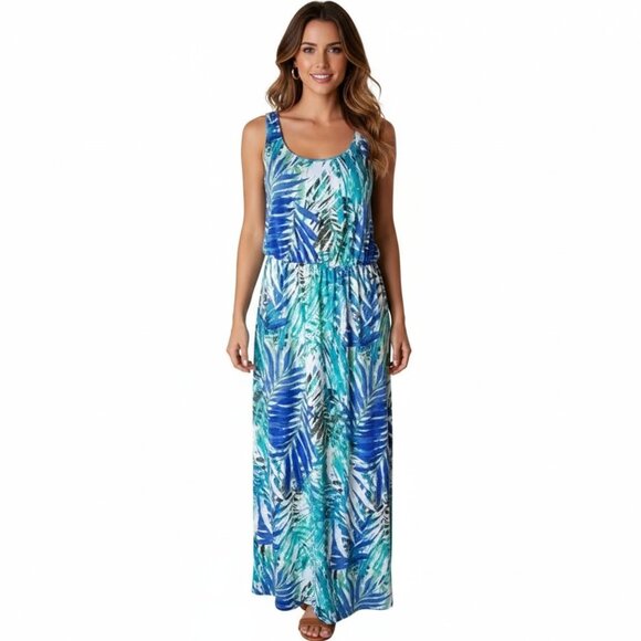 Sonoma Dresses & Skirts - Sonoma Stretch Maxi Dress – Sleeveless Black Floral – Size M